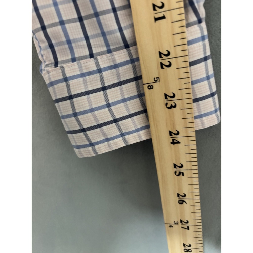 Vineyard Vines Shirt Button Down Classic Fit Whale Madras Blue Geometric Mens L - Picture 7 of 8